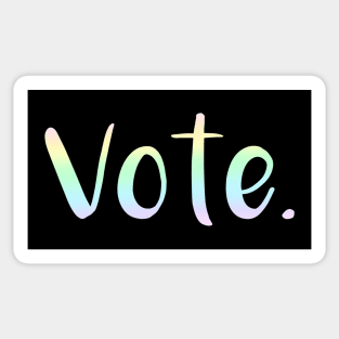 "Vote." (Pastel Rainbow Gradient) Sticker